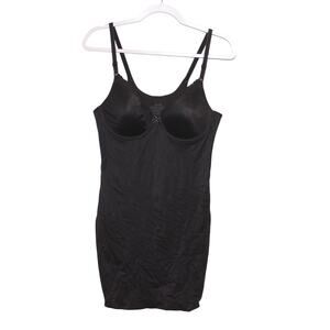 Maidenform Black Shapewear Slip Size 38B Built in Bra Underwire Support